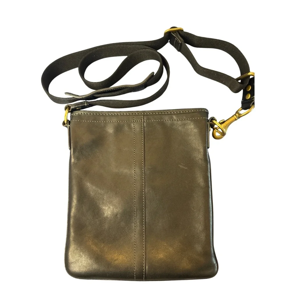 Coach Heritage 1941 Black Leather  Crossbody Pink Lining H0769-41004-see notes